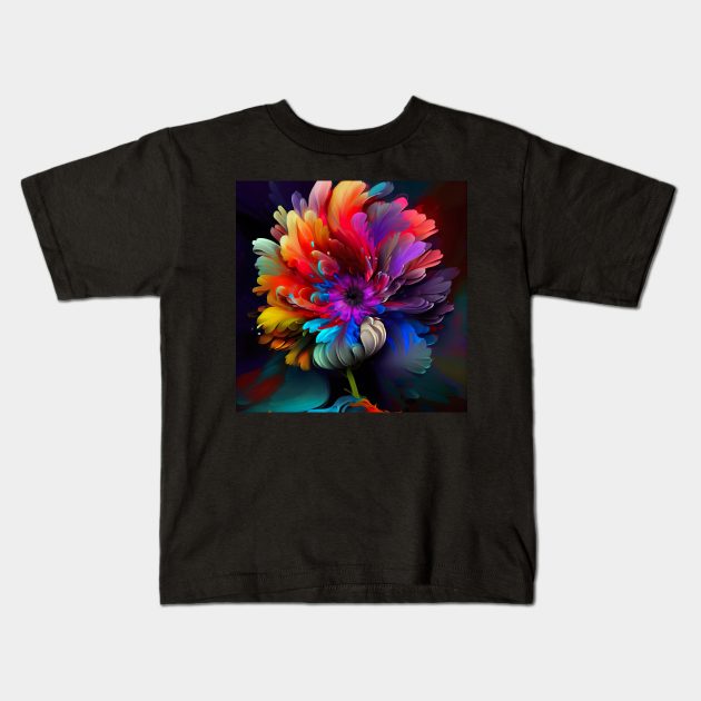 Floral Artwork Designs Kids T-Shirt by Flowers Art by PhotoCreationXP